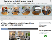 Tablet Screenshot of fysiobilthoven.nl